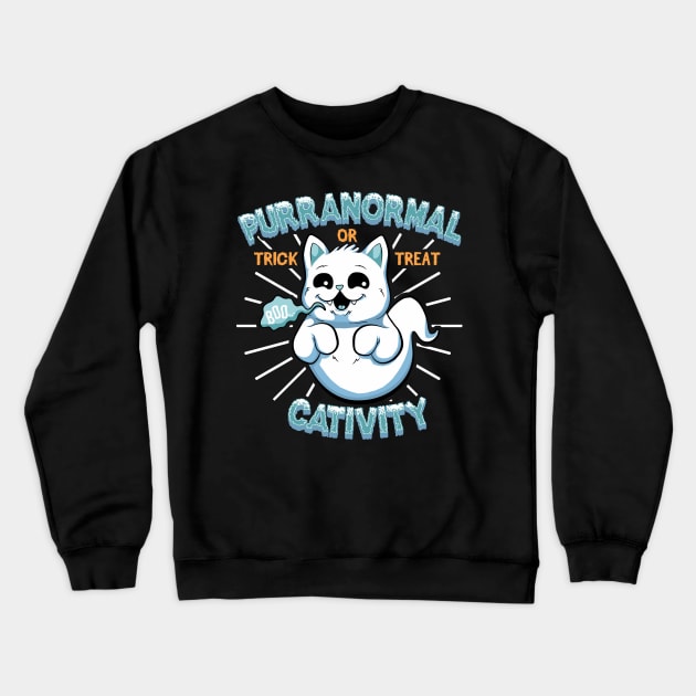 funny cat halloween for kids Crewneck Sweatshirt by the house of parodies